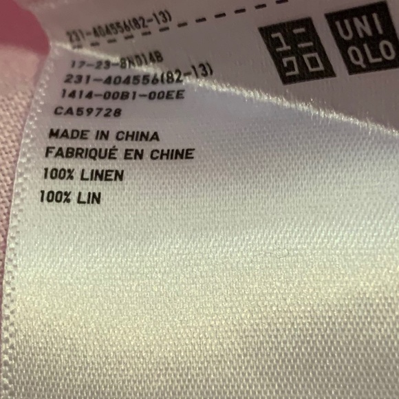 UNIQLO women's linen long sleeves shirt - Picture 5 of 5